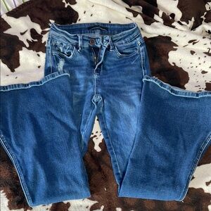 Flying Monkey Blue Flare Wide Leg Jeans